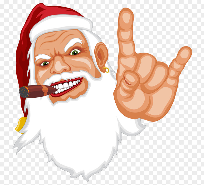 Christmas Thumb Cartoon Character PNG