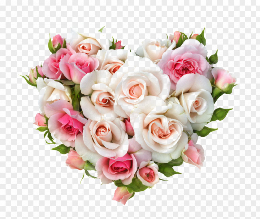 Heart Flower Bouquet Gift Rose Wedding PNG