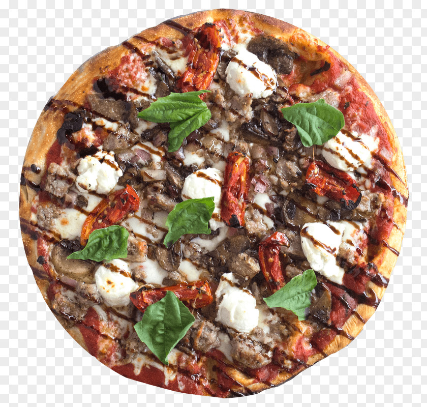 Pizza Sicilian Italian Cuisine California-style Goat Cheese PNG