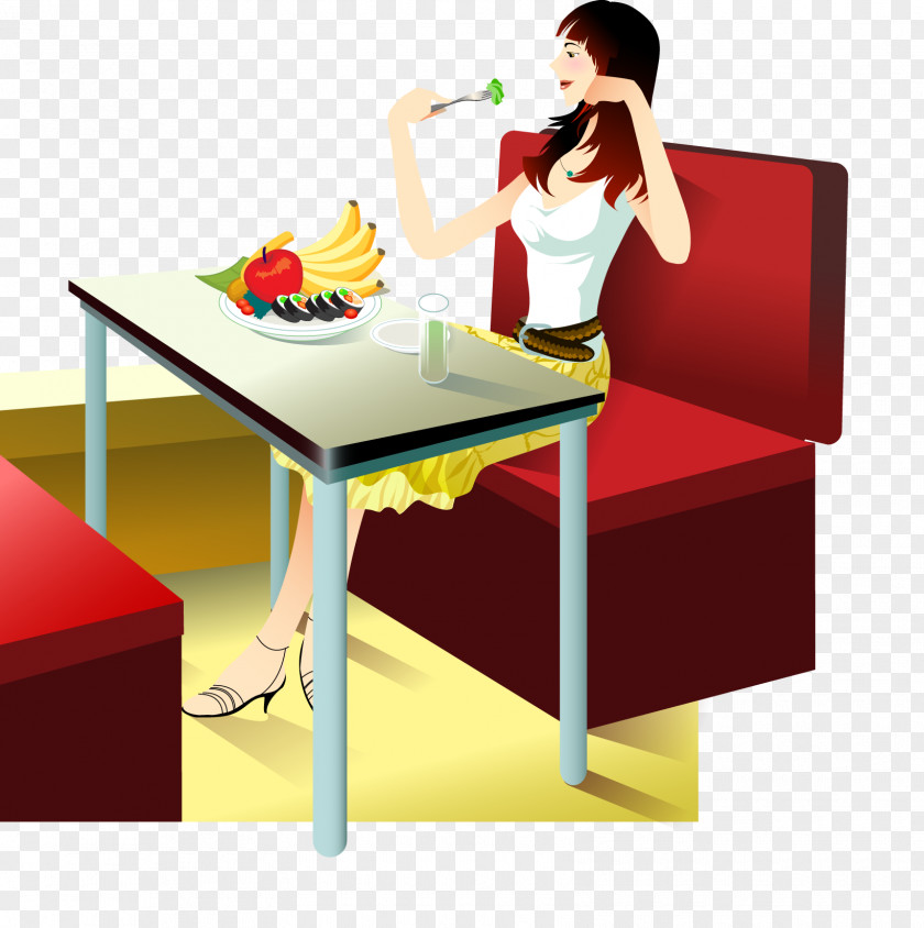 Eating Fruit Vector Graphics Illustration Image Design PNG