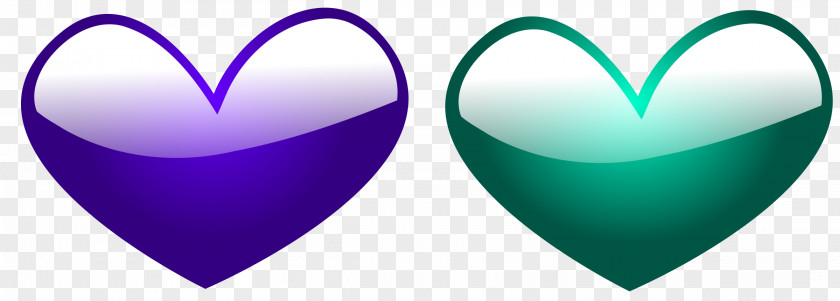 Glow Heart Blue-green Clip Art PNG