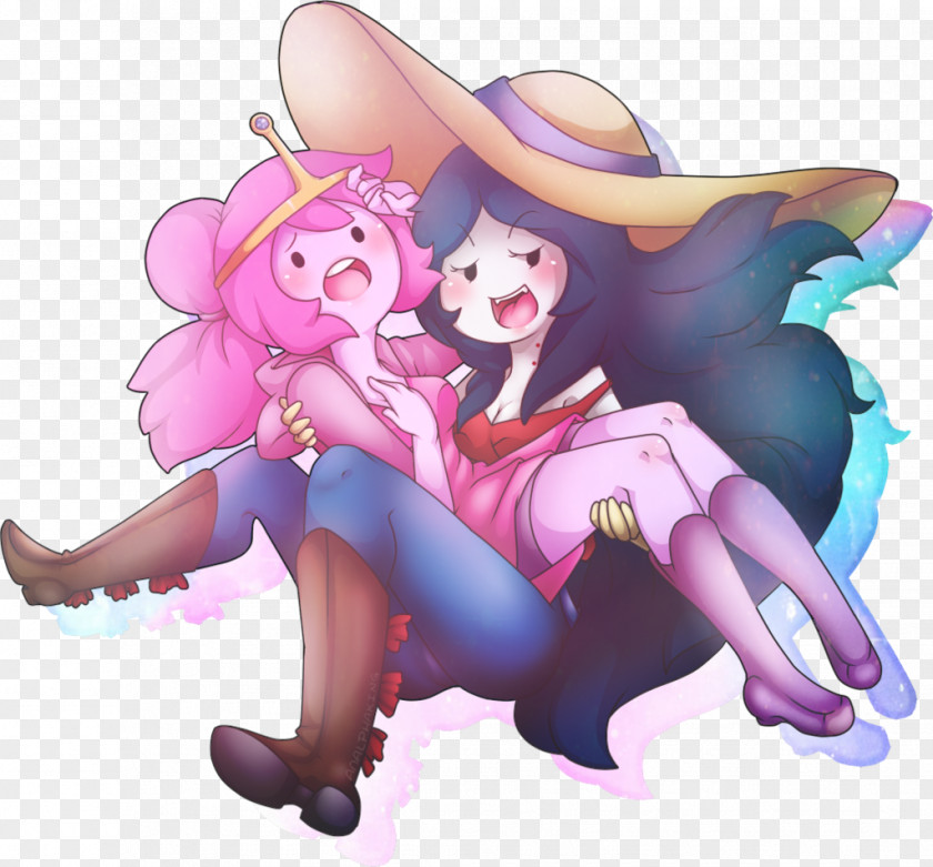 Milky Way Princess Bubblegum Art Marceline The Vampire Queen Commission PNG