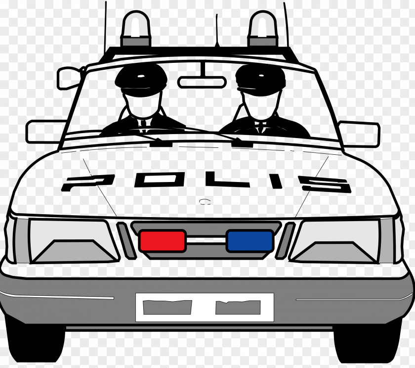 Police Car Officer Cartoon PNG