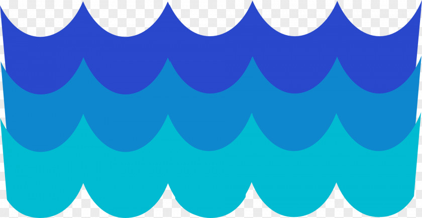 Blue Water Ripples Wave Cartoon Clip Art PNG