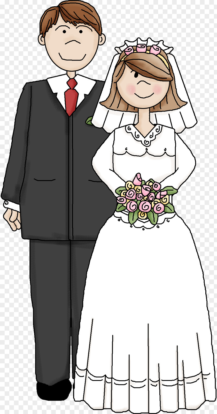 Cartoon Wedding Invitation Bride Clip Art PNG