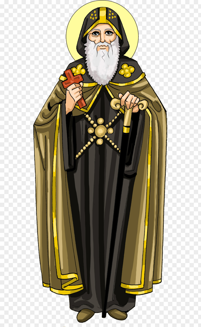 St Antony Robe Costume Design Religion Cartoon PNG