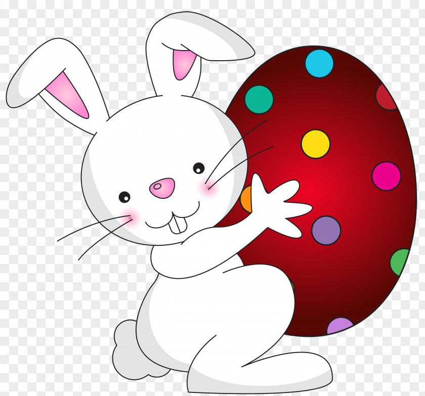 White Easter Bunny Transparent Clip Art Image PNG