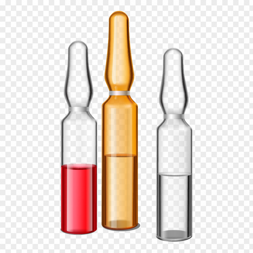 Cartoon Bottle Of Medicine Glass PNG