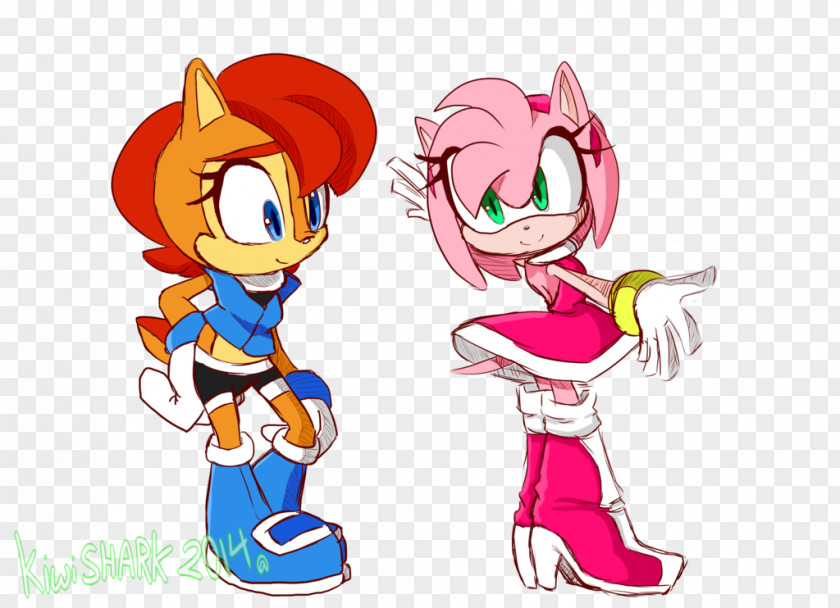Sonic The Hedgehog Amy Rose Princess Sally Acorn Rouge Bat Cream Rabbit PNG