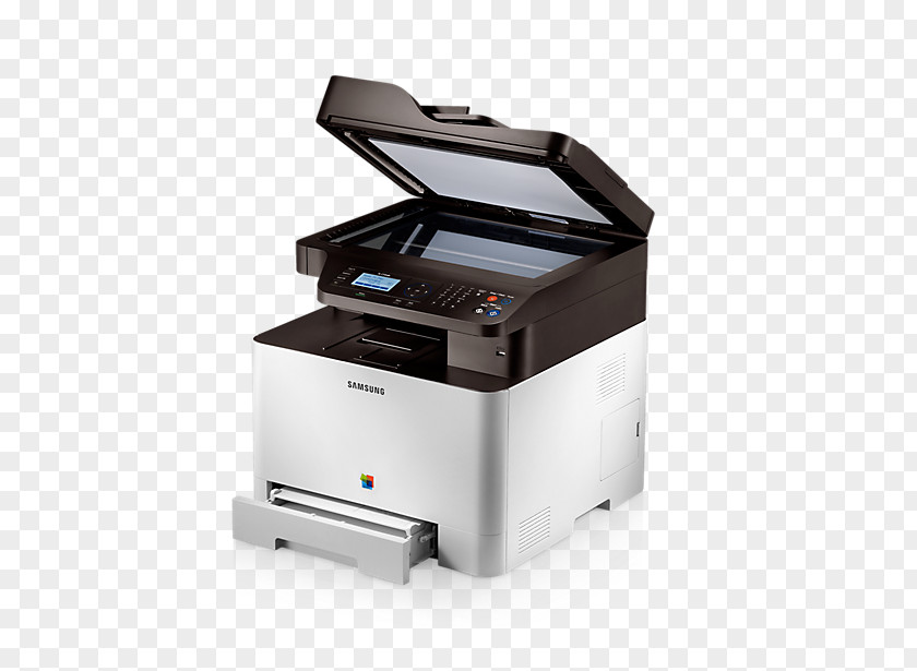 45 Degree Angle Laser Printing Multi-function Printer Samsung CLX-6260 Image Scanner PNG