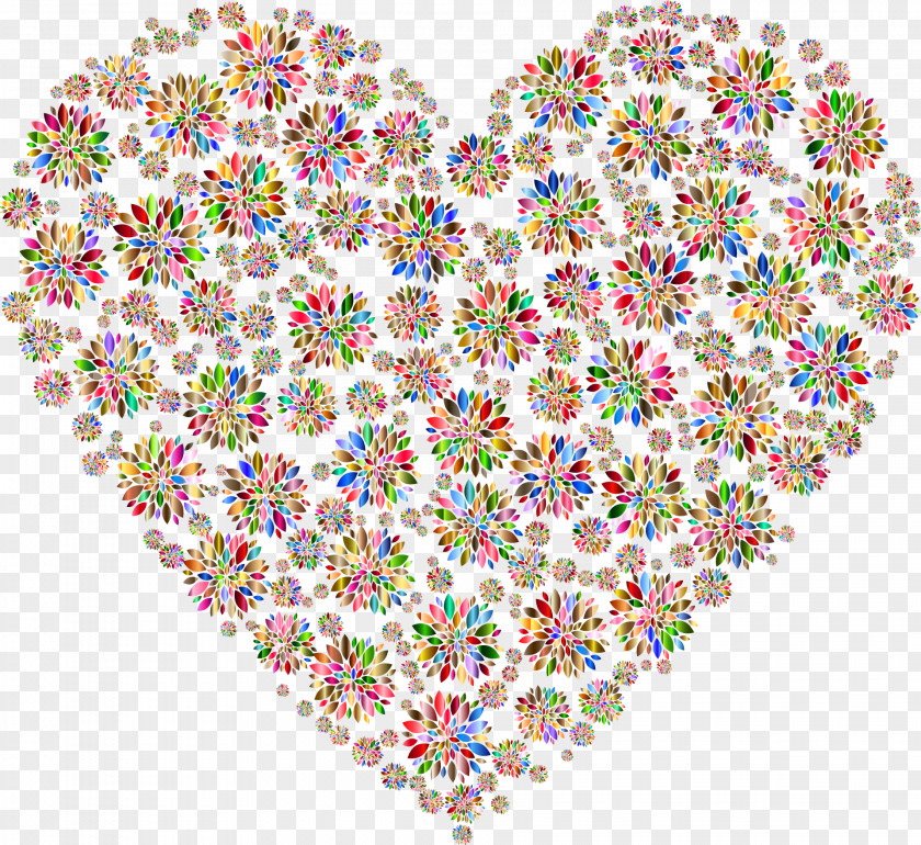 Flower Petals Heart Love PNG