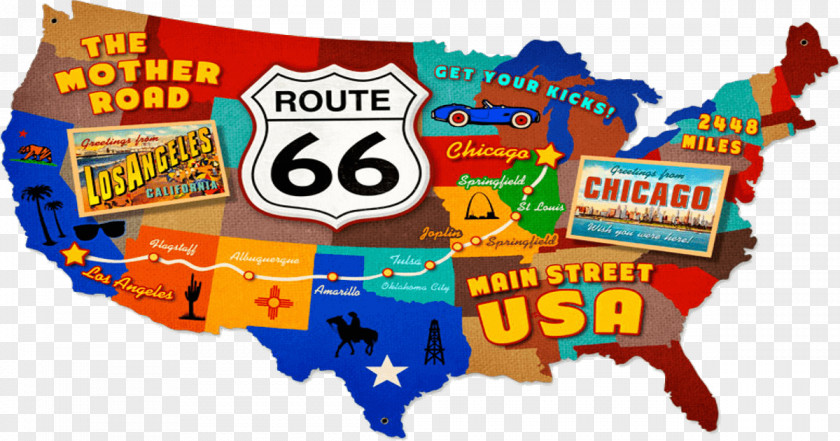 Road U.S. Route 66 In Missouri US Numbered Highways Map PNG