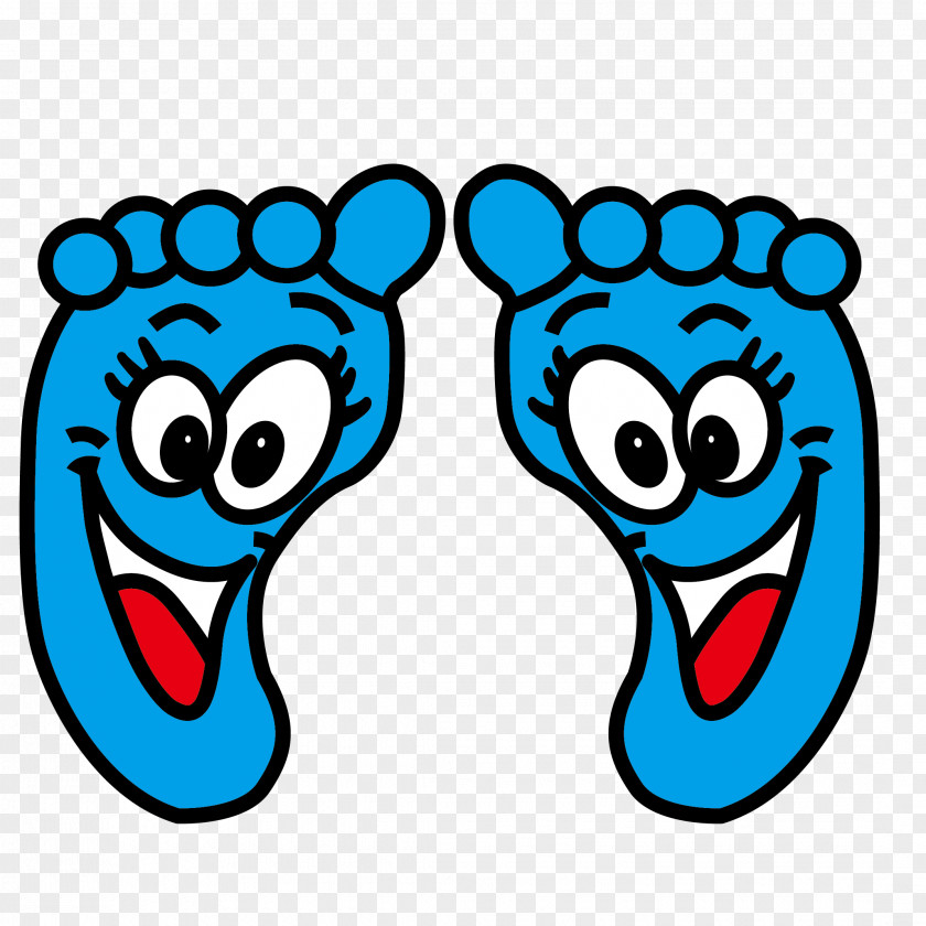 Vector Cartoon Smiley Feet Clip Art PNG
