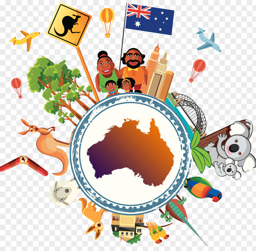 Australian Travel Animal Illustration Australia Stock PNG