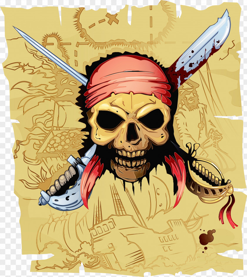 Drawing Poster Bone Skull Yellow Fictional Character T-shirt PNG