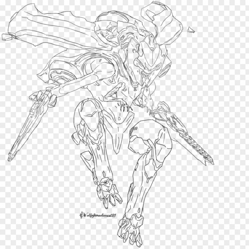 Fantasy Knight Armor Drawing Inker Line Art Cartoon Sketch PNG