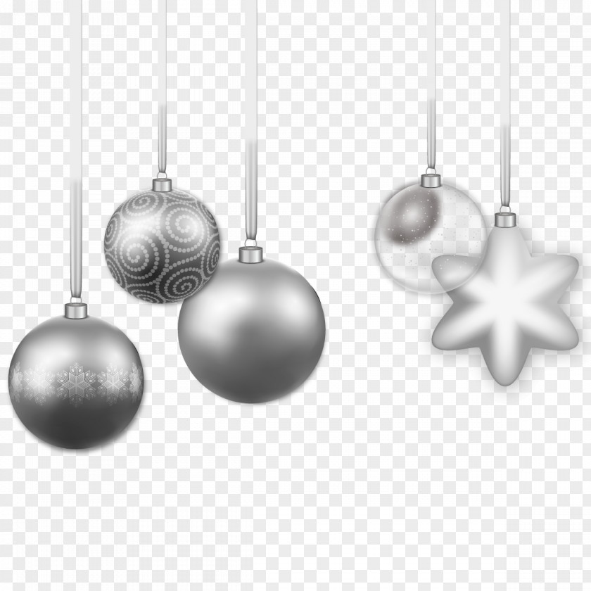 Vector Gray Ball Christmas Ornament Decoration PNG