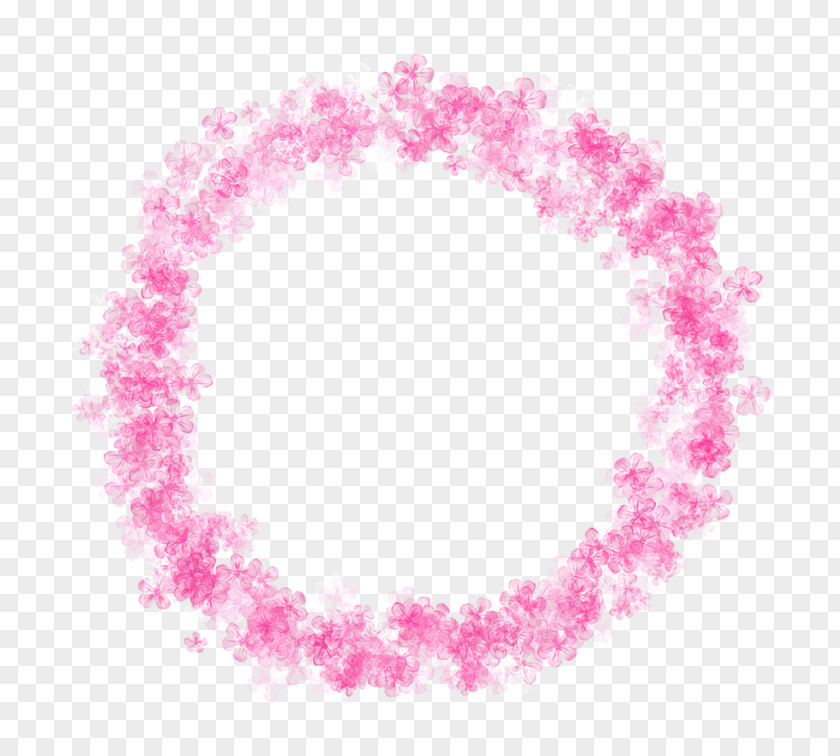 Flower Pink Wreath Circle PNG
