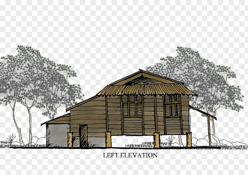Balik Kampung House Kampong Log Cabin Cottage Shed PNG