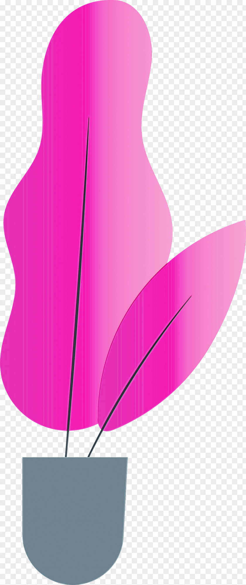 Petal Angle Leaf Line Pink M PNG