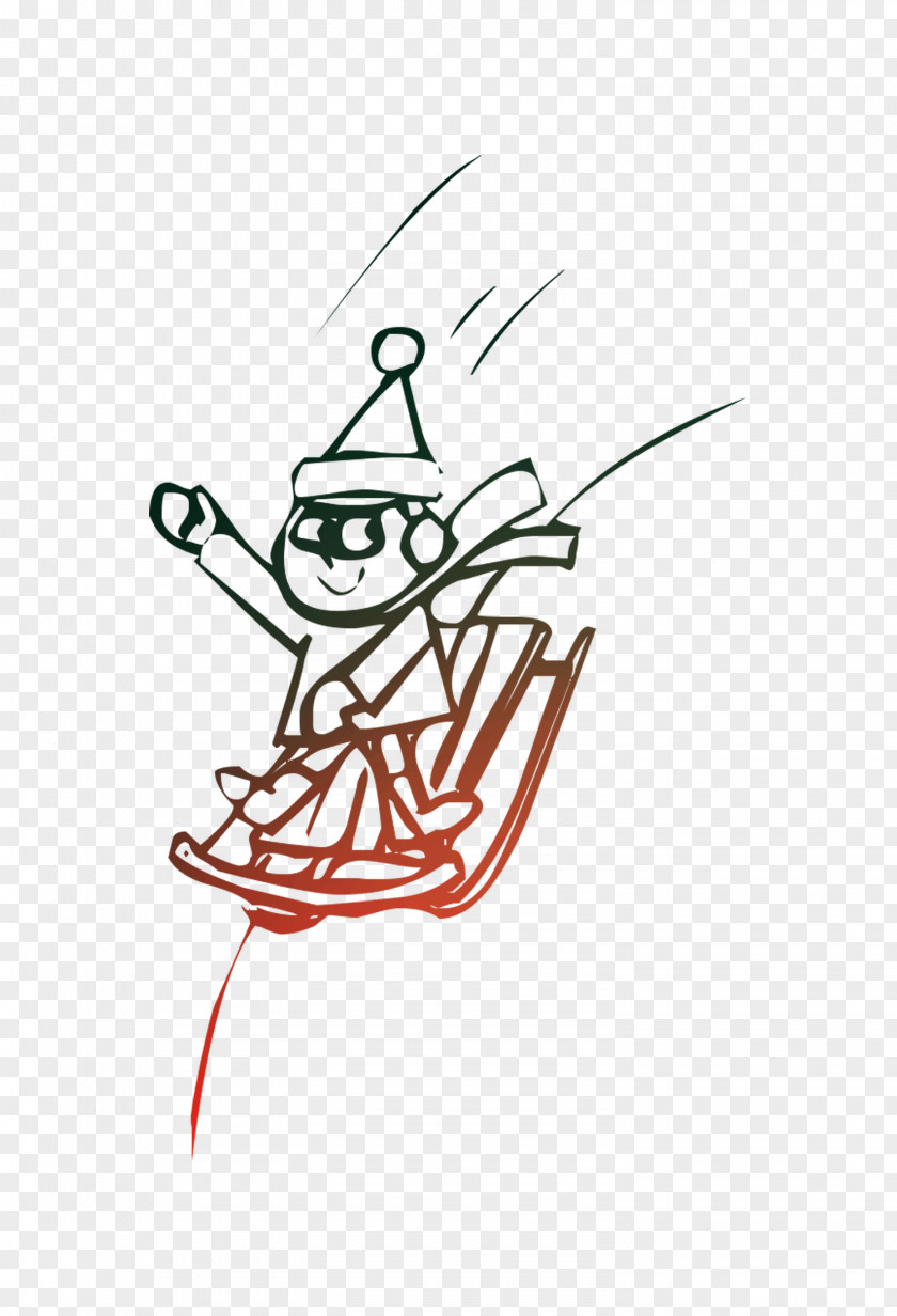 Santa Claus Sledding Christmas Day Drawing PNG