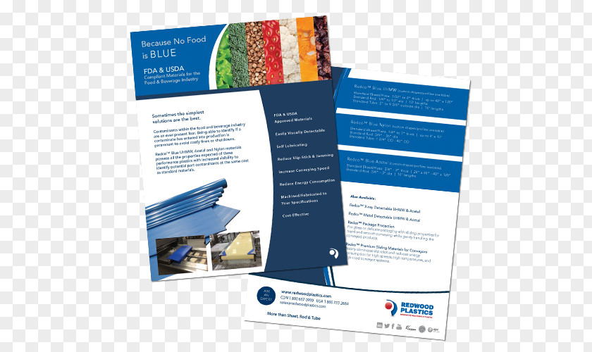 Blue Brochure Advertising PNG