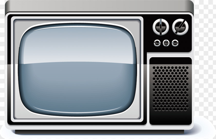 Cartoon Black And White TV Television Set PNG