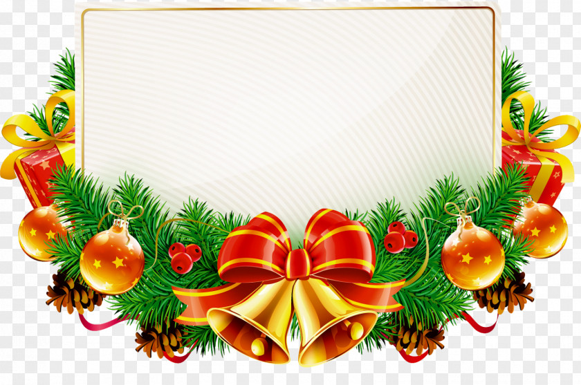 Christmas Decoration Tinsel Picture Frames Clip Art PNG