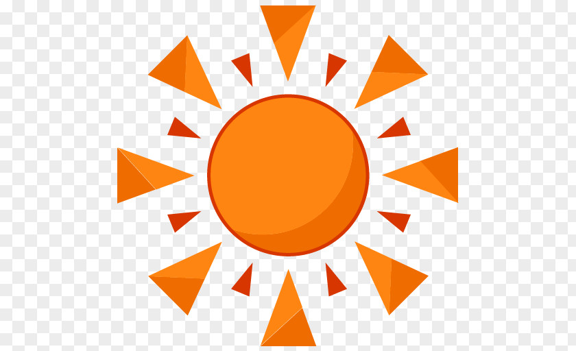 Orange Simple Sun Decoration Pattern Rain Day Odor Clip Art PNG