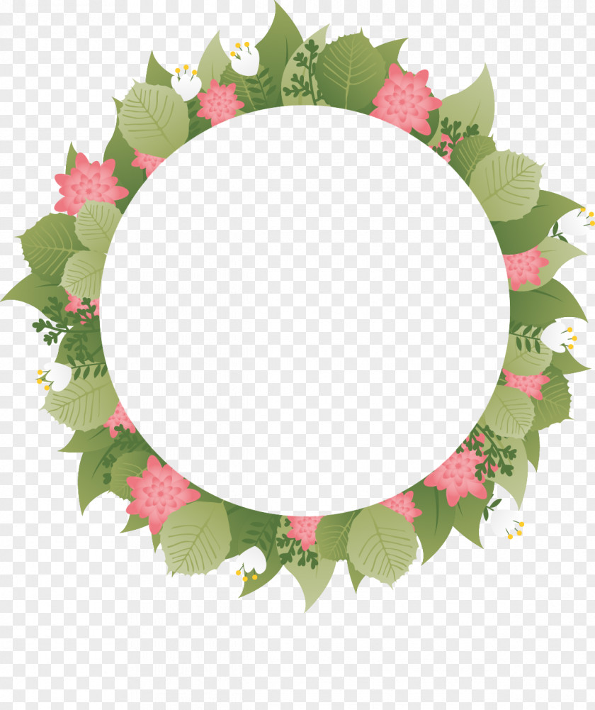 Welcome Spring Flowers Ring Flower Wreath PNG