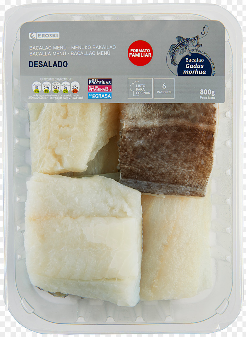 Fish Atlantic Cod Eroski Dried And Salted Frozen Food PNG