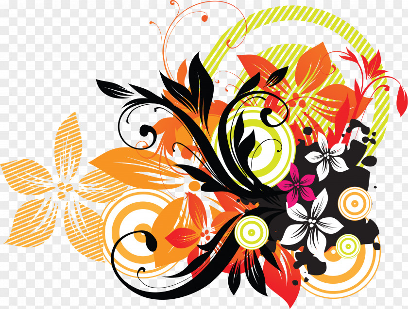 Floral Vector Design Cut Flowers Dance Flower Bouquet PNG