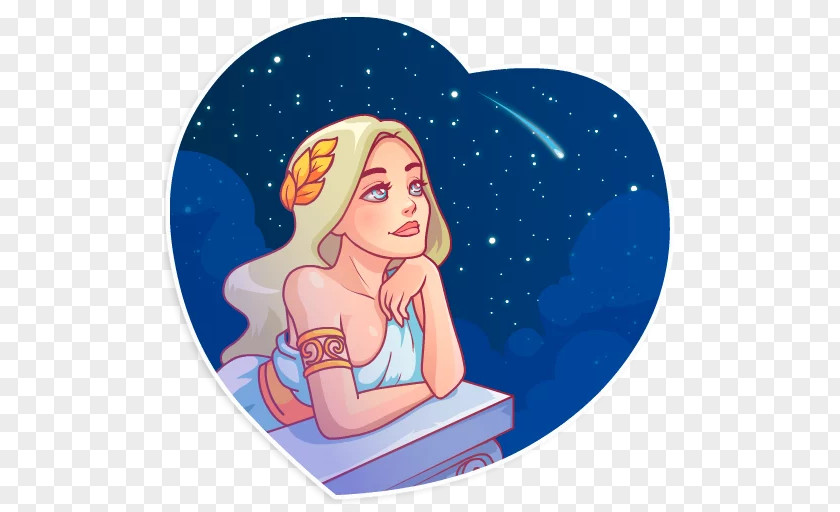 Sticker Telegram VKontakte Aphrodite Казускома PNG