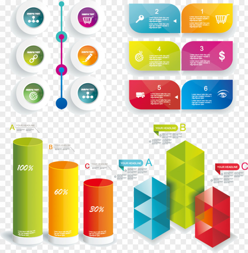 Vector Business Information Infographic Illustration PNG