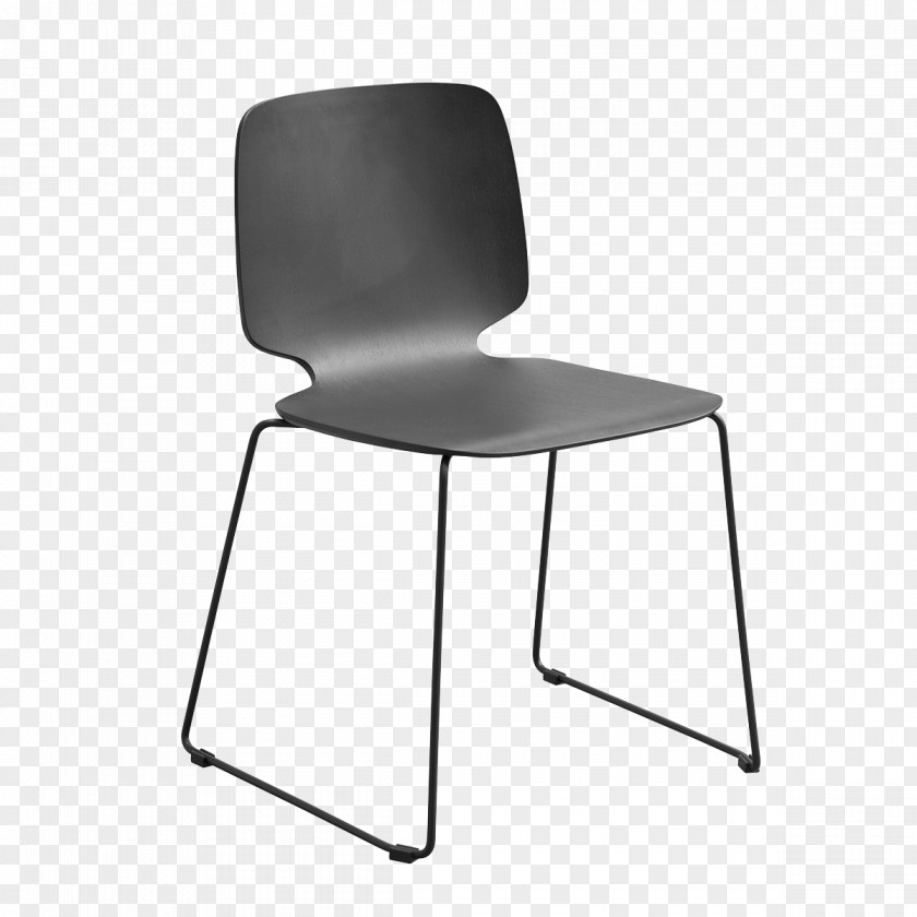 Chair Black Plastic Matbord Armrest PNG