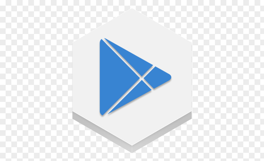 Google Play 2 Blue Square Triangle Brand PNG