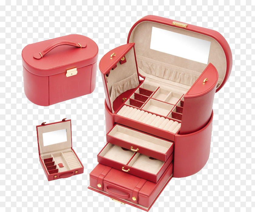 European Princess Jewelry Box Jewellery Casket Gift Leather PNG