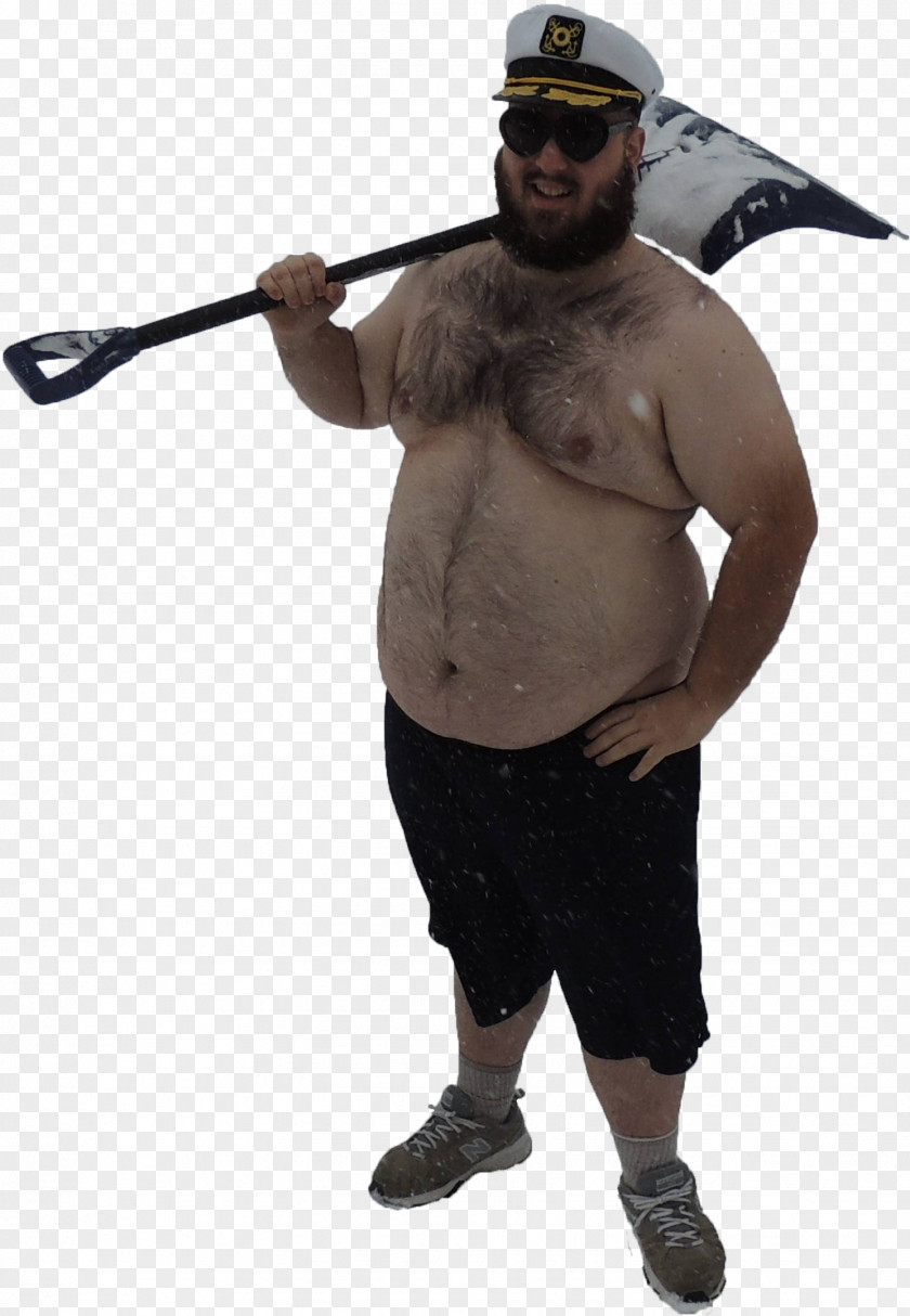 Fat Man Snow Shovel Removal T-shirt PNG