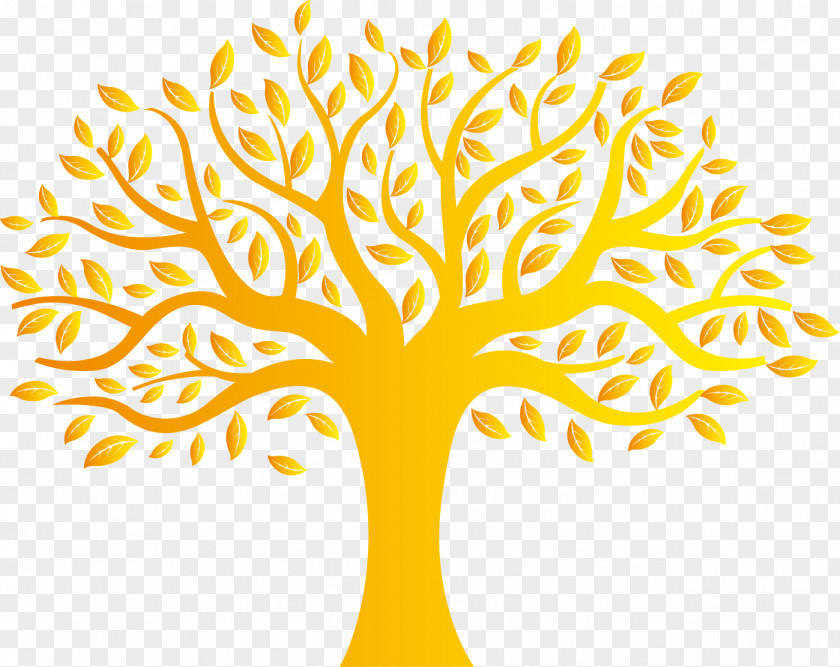 Golden Wishing Tree Clip Art PNG