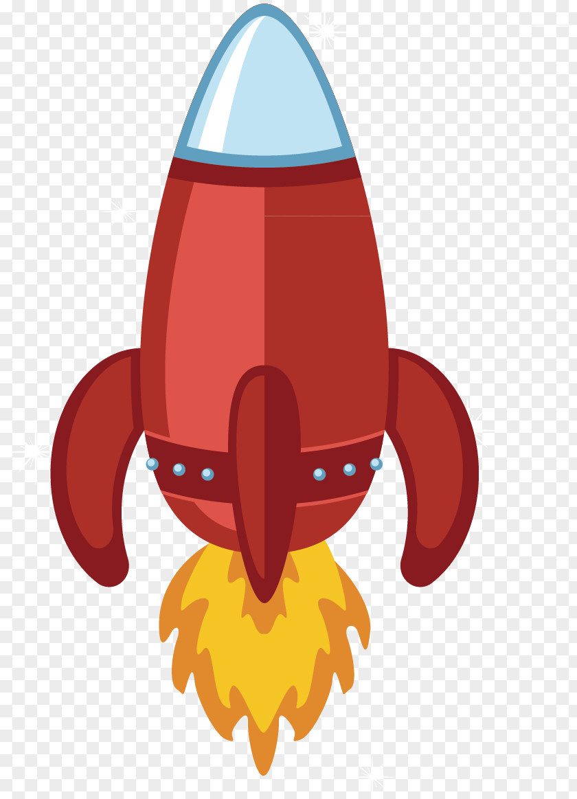 Red Rocket Unidentified Flying Object Spacecraft Clip Art PNG