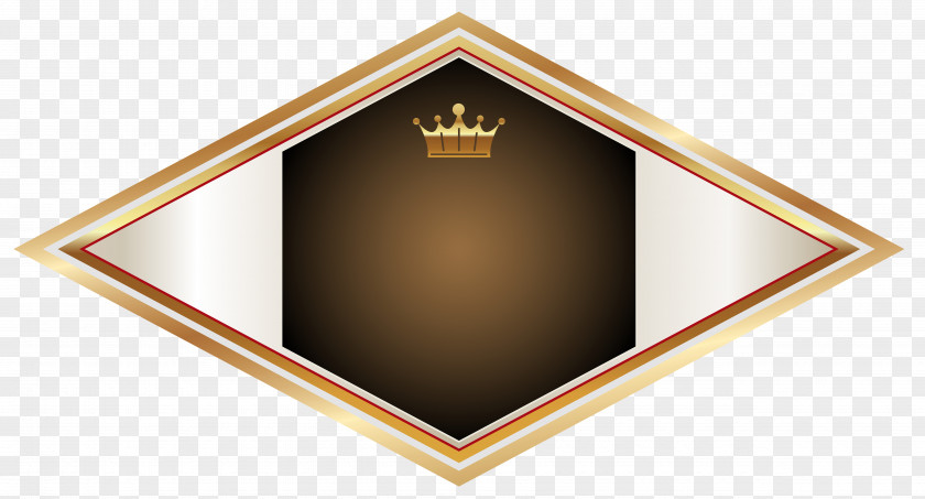 Gold And Brown Label With Crown Clipart Image Brand Pattern PNG