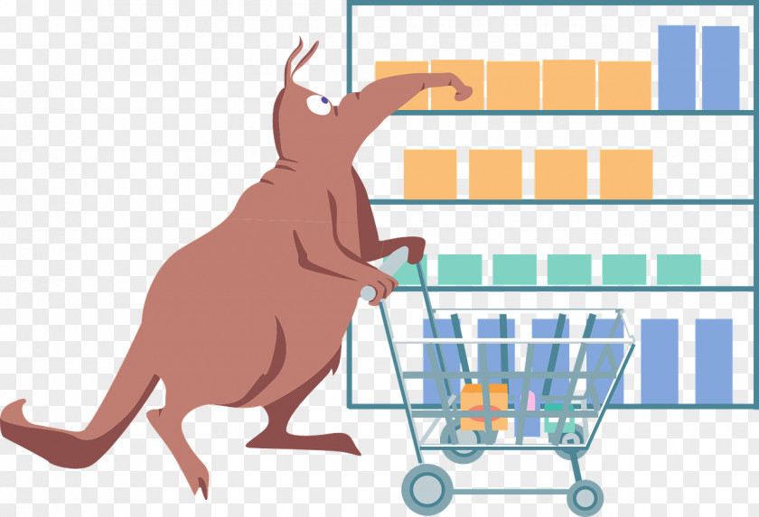 Shopping Cart Aardvark Clip Art PNG