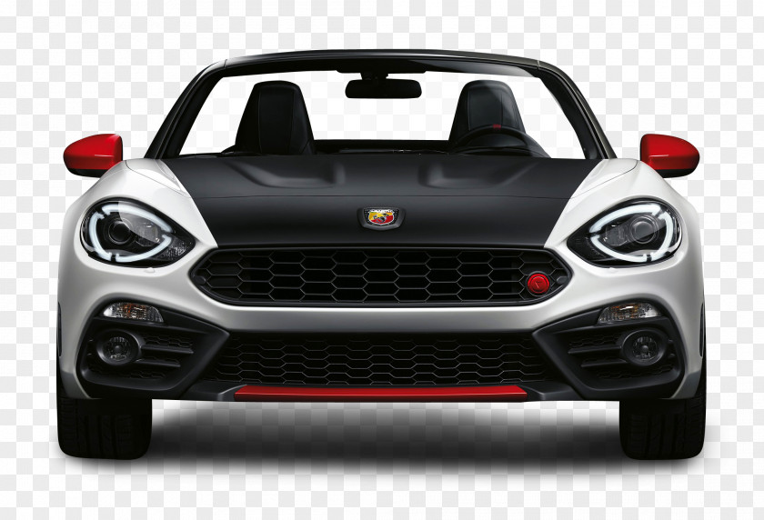 Black And White Fiat 124 Spider Abarth Front View Car 2017 FIAT 2018 Mazda MX-5 PNG