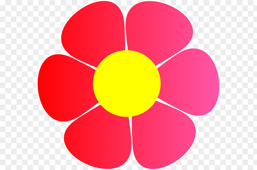 Hippie Art Cliparts Red Flower Clip PNG