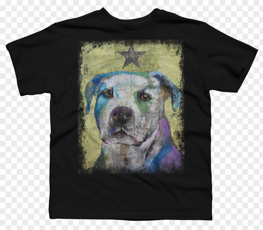 Pit Bull Dog T-shirt Sleeve Crack The Skye Design By Humans PNG