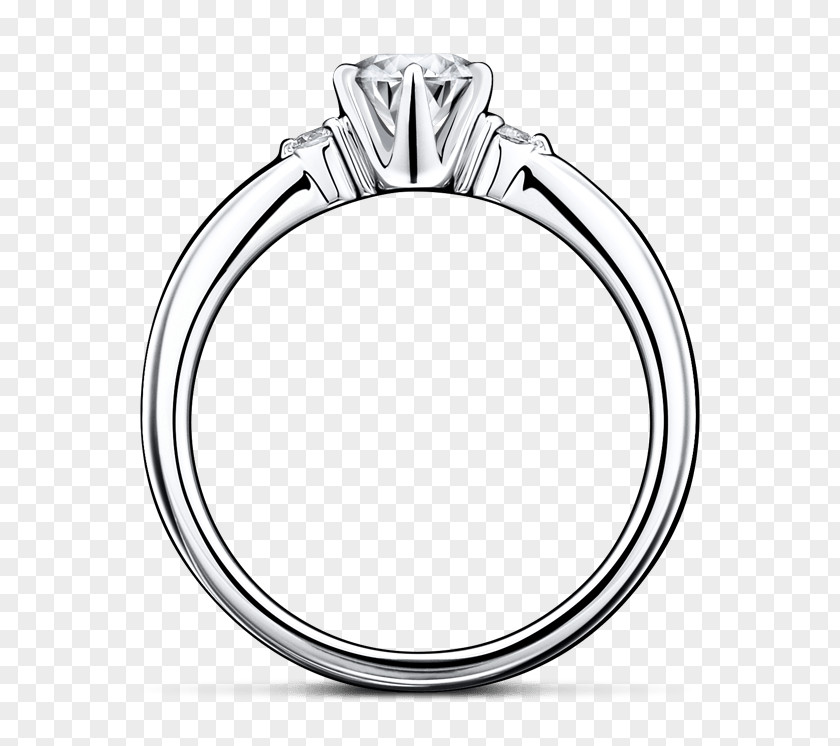 Ring Engagement Diamond Wedding Silver PNG
