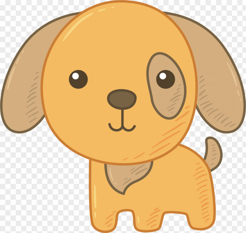 Vector Cute Hand-painted Puppy Dog Cuteness PNG