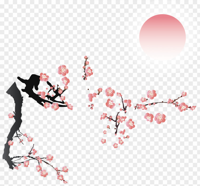 Winter Snow Plum Vector Material Blossom PNG