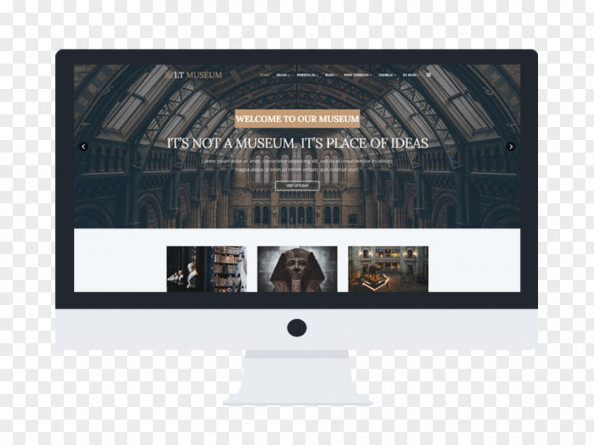 WordPress Responsive Web Design Museum Template PNG