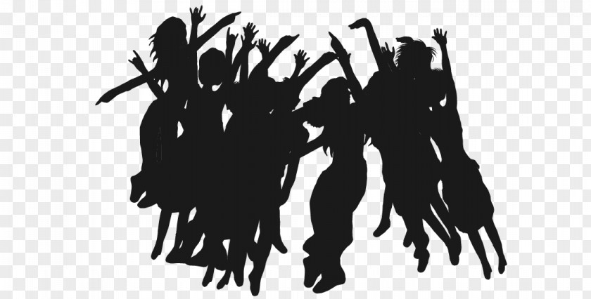 Carnival Silhouette Figures Black And White PNG